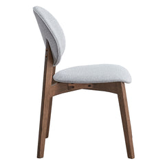 Hadasa Light Gray & Walnut Side Chair (Set of 2) - Ornate Home