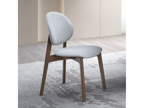 Hadasa Light Gray & Walnut Side Chair (Set of 2) - Ornate Home