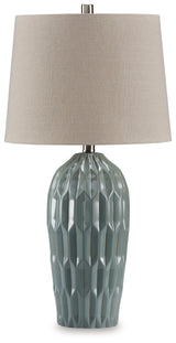 Hadbury Pale Blue/Teal Table Lamp (Set of 2) (Online Special Price) - Ornate Home