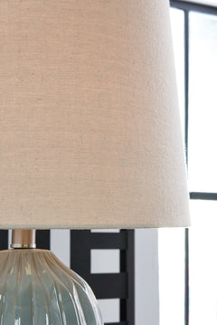 Hadbury Pale Blue/Teal Table Lamp (Set of 2) - Ornate Home