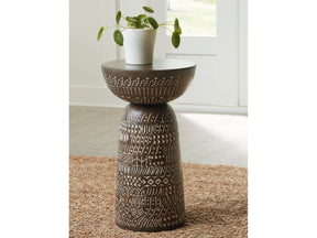 Hadcher Cream/Brown Accent Table - Ornate Home
