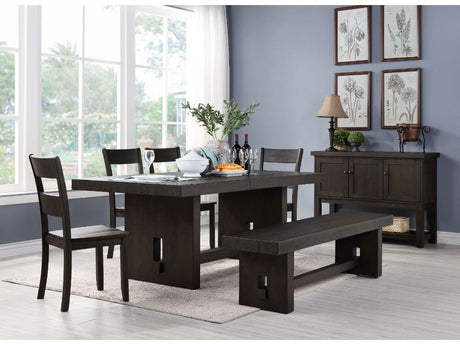 Haddie Distressed Walnut Dining Table - Ornate Home