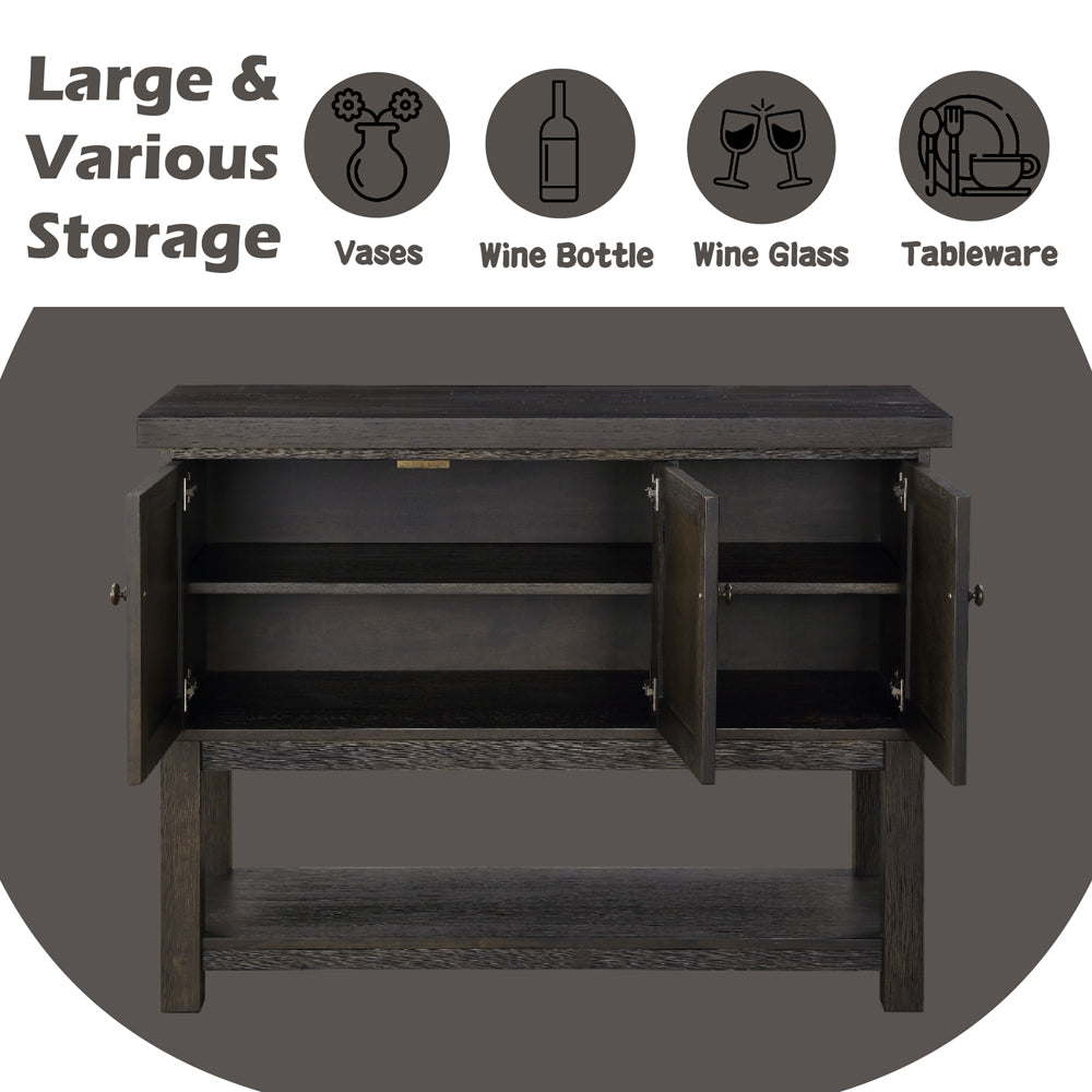 Haddie Distressed Walnut Server - Ornate Home