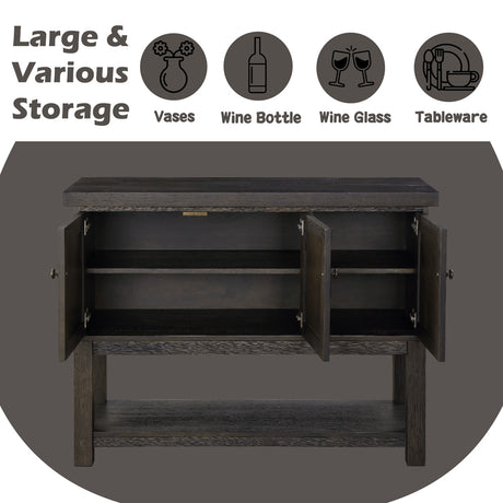 Haddie Distressed Walnut Server - Ornate Home