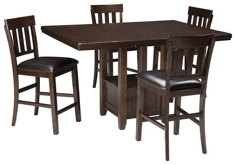 Haddigan Dark Brown Counter Height Dining Room Sets (Online Special Price) - Ornate Home