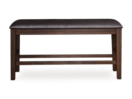 Haddigan Dark Brown Counter Height Dining Table, 4 Barstools and Bench - Ornate Home