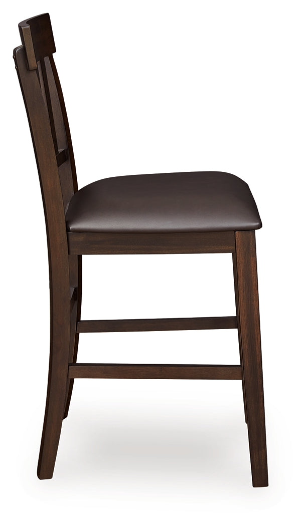 Haddigan Dark Brown Counter Height Dining Table and 4 Barstools - Ornate Home