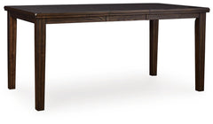 Haddigan Dark Brown Counter Height Extension Table and 8 Barstools - Ornate Home
