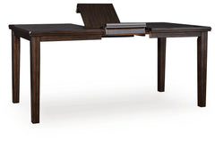 Haddigan Dark Brown Counter Height Extension Table and 8 Barstools - Ornate Home