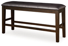 Haddigan Dark Brown DBL Counter UPH Bench (1/CN) - Ornate Home