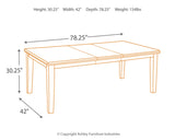 Haddigan Dark Brown Dining Room Table w/ Butterfly Extension (Online Special Price) - Ornate Home