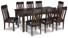 Haddigan Dark Brown Dining Table and 8 Chairs - Ornate Home
