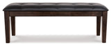 Haddigan Dark Brown Large Uph. Dining Room Bench (Online Special Price) - Ornate Home