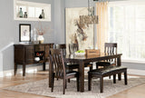 Haddigan Dark Brown Large Uph. Dining Room Bench (Online Special Price) - Ornate Home