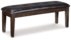 Haddigan Dark Brown Large Uph. Dining Room Bench - Ornate Home