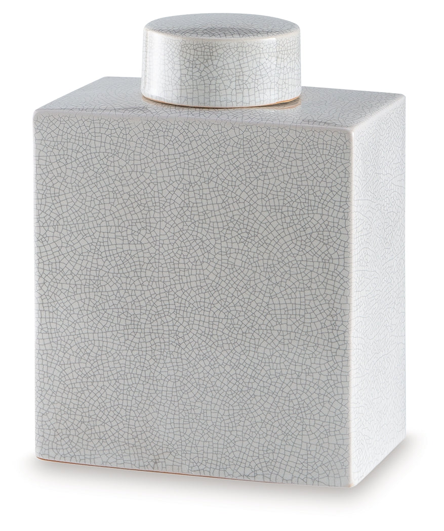 Haddworth Antique White Jar - Ornate Home