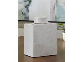 Haddworth Antique White Jar - Ornate Home