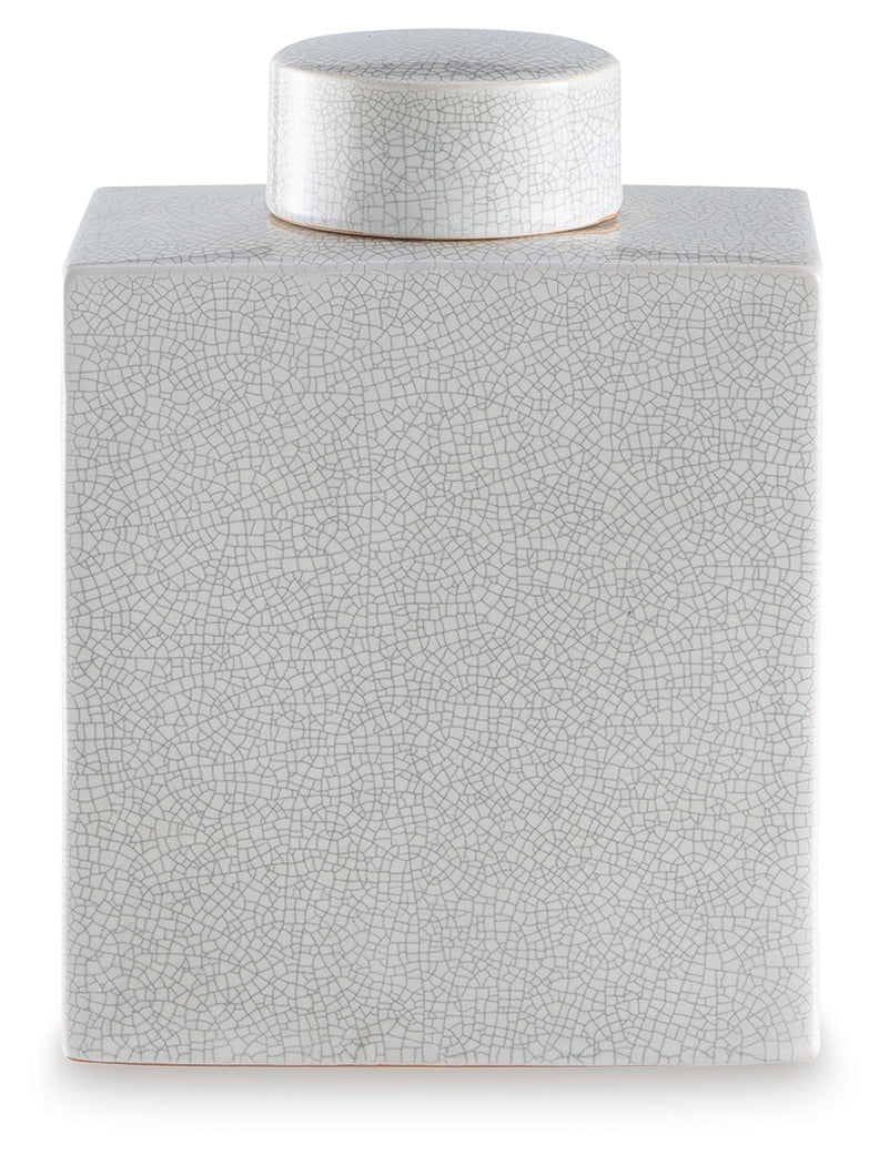 Haddworth Antique White Jar - Ornate Home