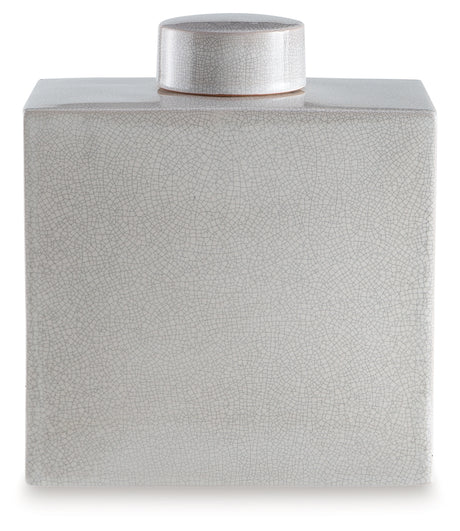 Haddworth White Jar - Ornate Home