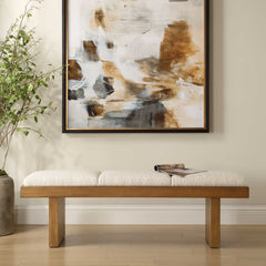 Haden White Upholstery Bench - Ornate Home