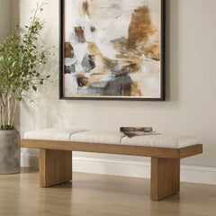 Haden White Upholstery Bench - Ornate Home