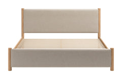 Hadi Beige & Natural King Bed - Ornate Home
