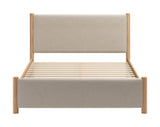 Hadi Beige & Natural Queen Bed - Ornate Home