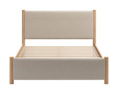 Hadi Beige & Natural Queen Bed - Ornate Home