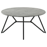 Hadi Cement 2-piece Round SmartTop Coffee and End Table Set - Ornate Home