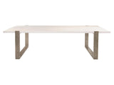 Hadleigh Rustic Grey/White Plaster Dining Table - Ornate Home