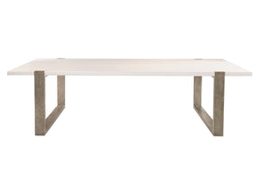 Hadleigh Rustic Grey/White Plaster Dining Table - Ornate Home