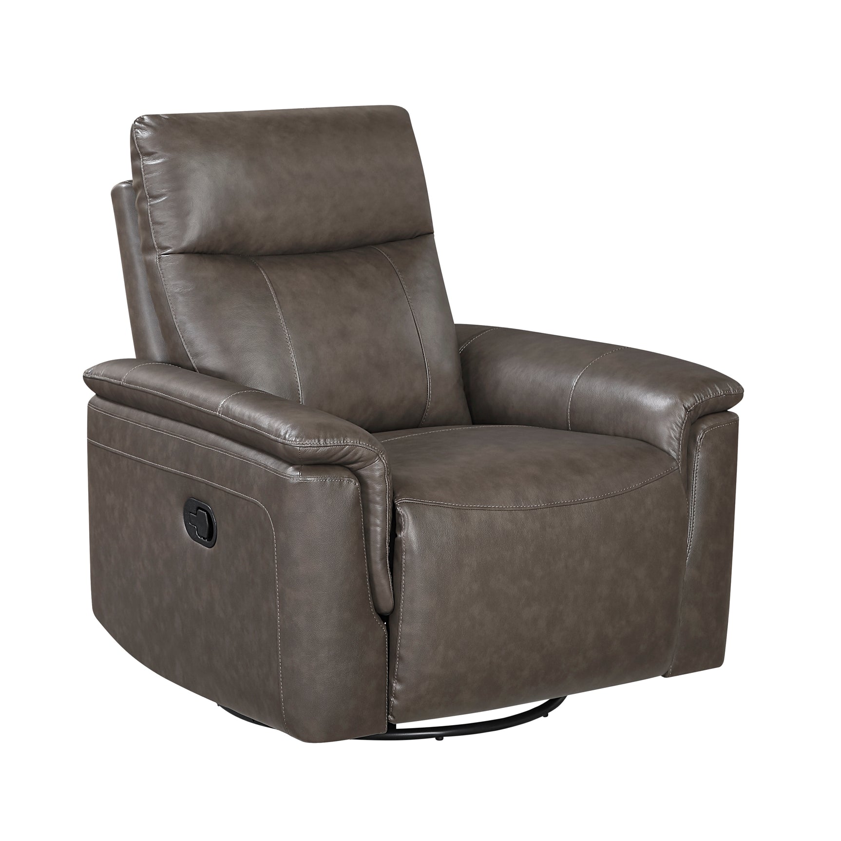 Hadley Dark Brown Swivel Glider Reclining Chair - Ornate Home