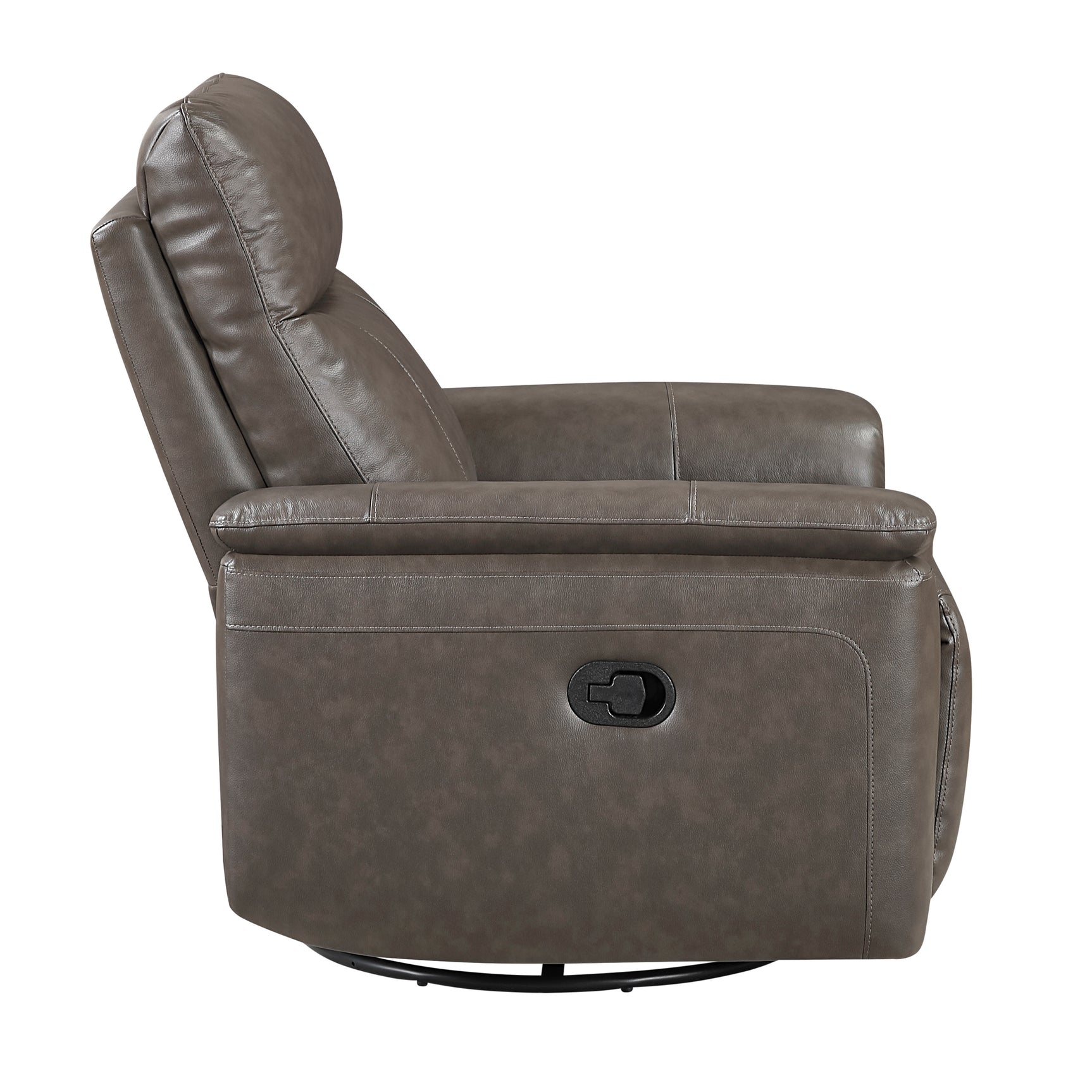 Hadley Dark Brown Swivel Glider Reclining Chair - Ornate Home