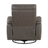Hadley Dark Brown Swivel Glider Reclining Chair - Ornate Home