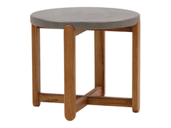 Hadley Gray/Natural Outdoor Side Table - Ornate Home