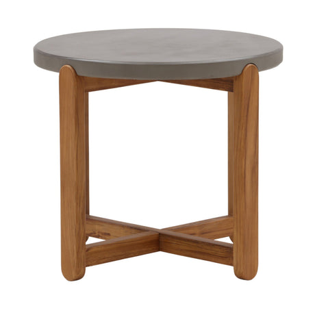 Hadley Gray/Natural Outdoor Side Table - Ornate Home