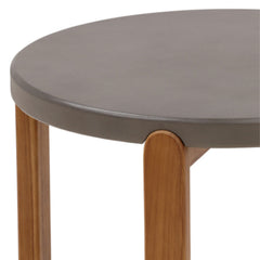 Hadley Gray/Natural Outdoor Side Table - Ornate Home