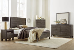 Hadley Solid Wood California King Panel Bed in Onyx - Ornate Home