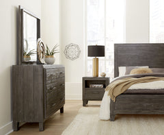 Hadley Solid Wood California King Panel Bed in Onyx - Ornate Home