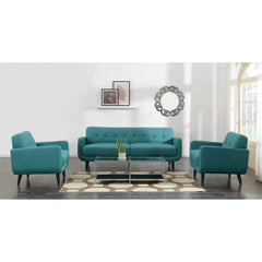 Hadley Teal/Dark Espresso Sofa & Chair Set - Ornate Home