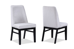 Hadley White/Black Faux Marble Top Round Dining Set - Ornate Home