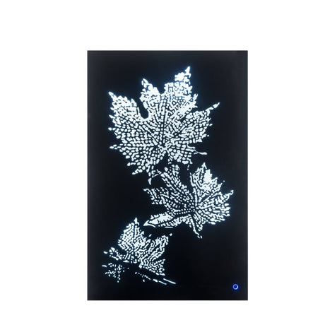 Hadrias Smoky Glass & Faux Crystal Wall Art (LED) - Ornate Home