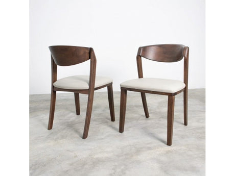 Hadsten Walnut Side Chair (Set of 2) - Ornate Home