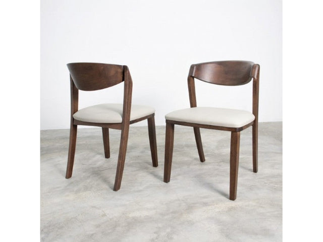 Hadsten Walnut Side Chair (Set of 2) - Ornate Home