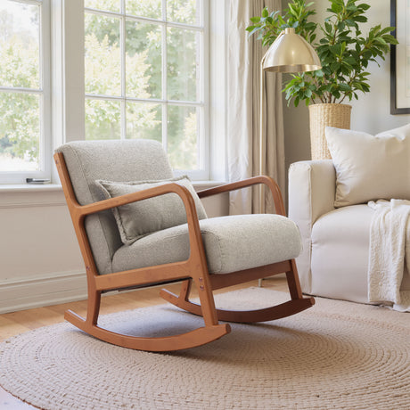 Hady Gray Rocking Chair - Ornate Home