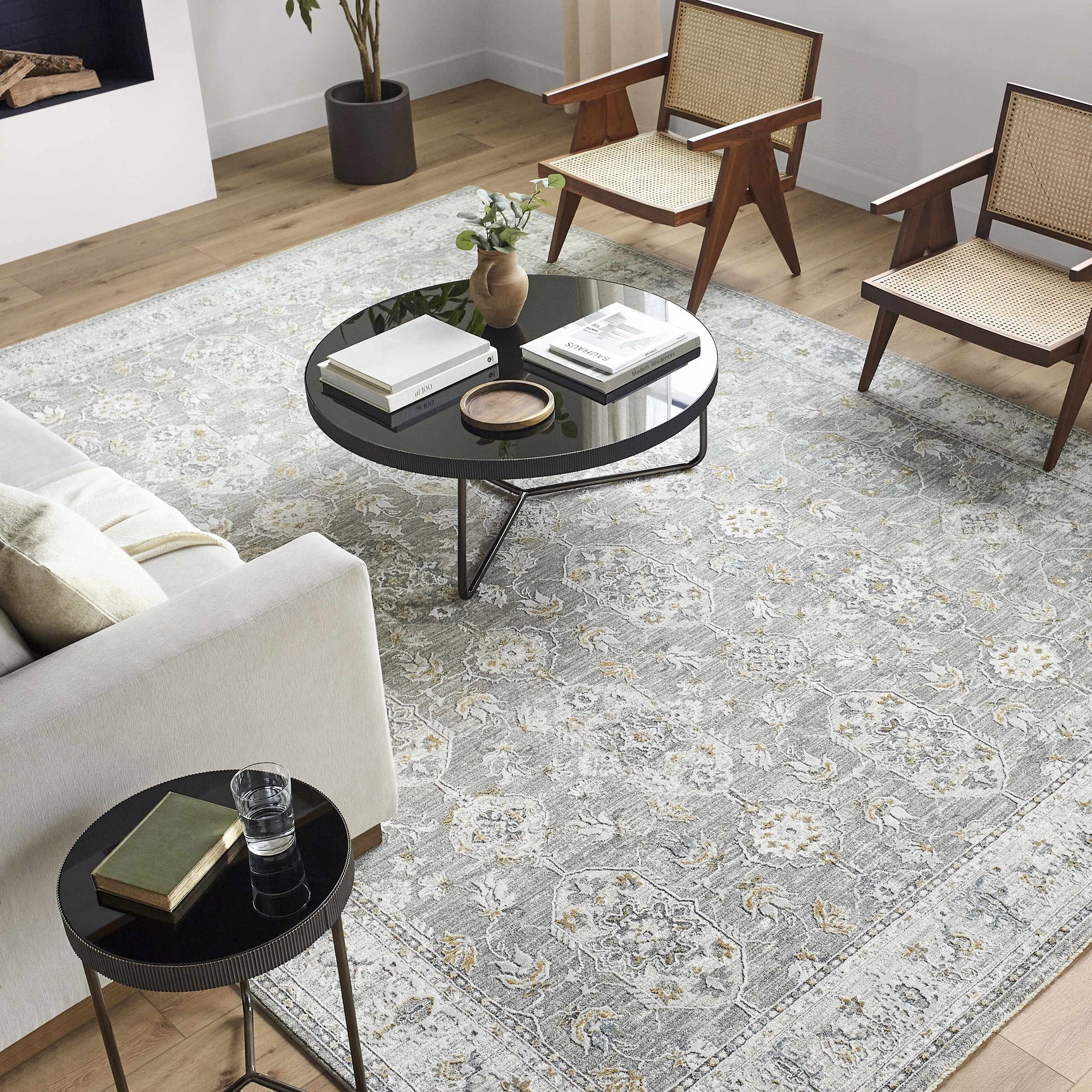 Hafsa Textured Rug with Fringes - Ornate Home