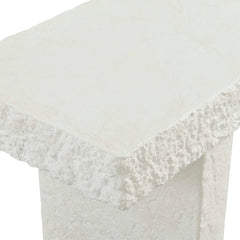 Hagan White Indoor-Outdoor Limestone Console Table - Ornate Home