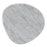 Haidar Natural Marble/Brown End Table - Ornate Home