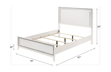 Haiden Eastern King Panel Bed w/LED Light - Ornate Home