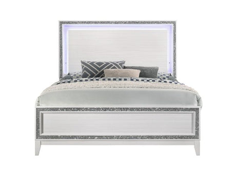 Haiden Eastern King Panel Bed w/LED Light - Ornate Home